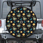 Cute Cartoon Scorpio Pattern Print Tire Cover With Camera Hole