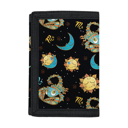 Cute Cartoon Scorpio Pattern Print Trifold Wallet