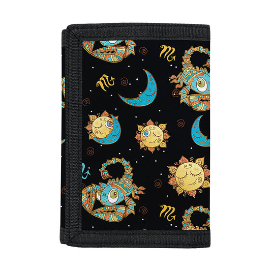 Cute Cartoon Scorpio Pattern Print Trifold Wallet