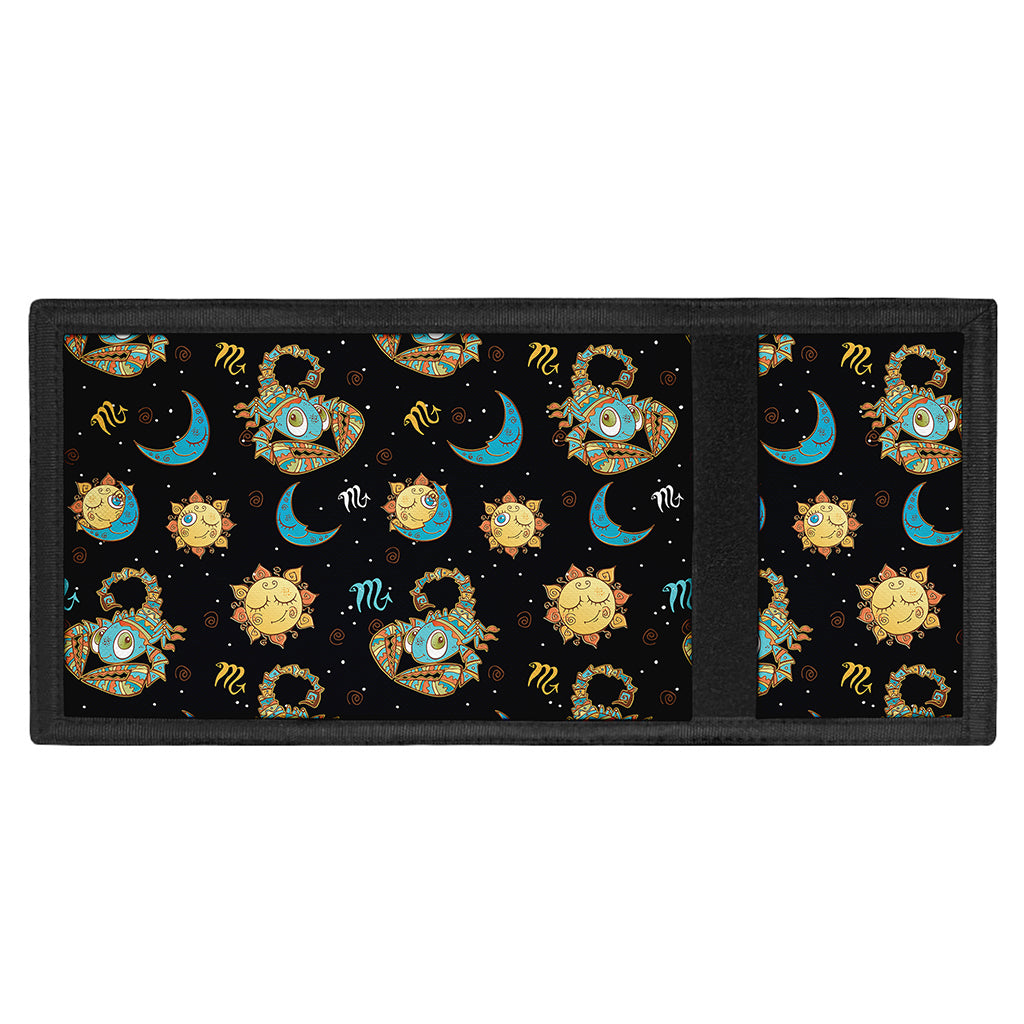 Cute Cartoon Scorpio Pattern Print Trifold Wallet