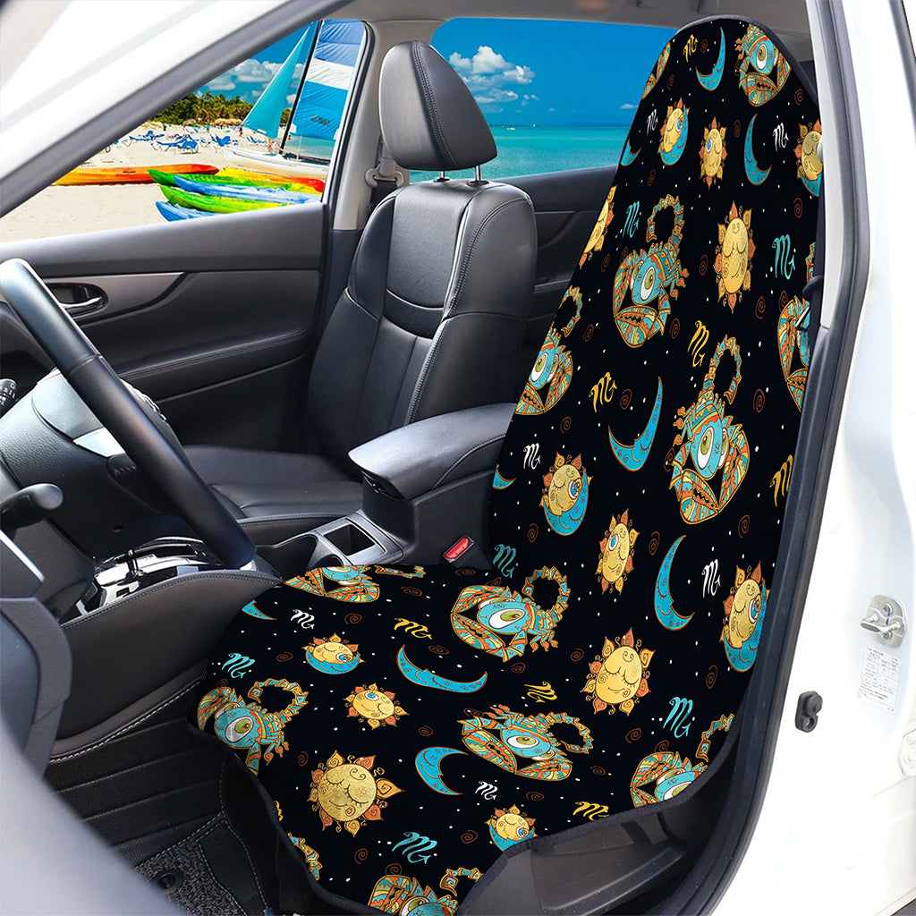 Cute Cartoon Scorpio Pattern Print Waterproof Car Seat Cover