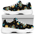 Cute Cartoon Scorpio Pattern Print White Chunky Shoes