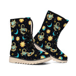 Cute Cartoon Scorpio Pattern Print Winter Boots