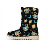 Cute Cartoon Scorpio Pattern Print Winter Boots