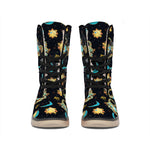 Cute Cartoon Scorpio Pattern Print Winter Boots