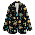 Cute Cartoon Scorpio Pattern Print Women's Cotton Blazer
