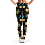 Cute Cartoon Scorpio Pattern Print Women's Leggings