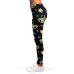 Cute Cartoon Scorpio Pattern Print Women's Leggings