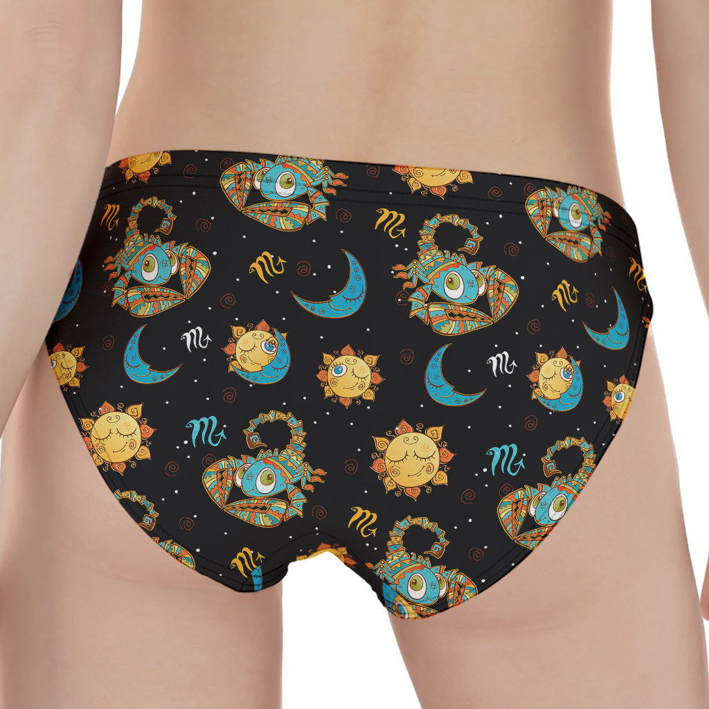 Cute Cartoon Scorpio Pattern Print Women's Panties