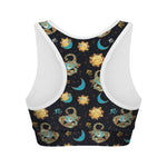 Cute Cartoon Scorpio Pattern Print Women's Sports Bra