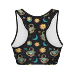 Cute Cartoon Scorpio Pattern Print Women's Sports Bra