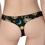 Cute Cartoon Scorpio Pattern Print Women's Thong