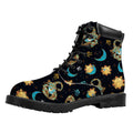 Cute Cartoon Scorpio Pattern Print Padded Collar Lace Up Boots