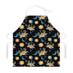 Cute Cartoon Taurus Pattern Print Adjustable Apron