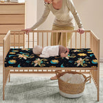 Cute Cartoon Taurus Pattern Print Baby Crib Sheet