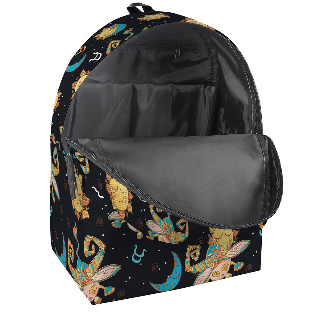 Cute Cartoon Taurus Pattern Print Backpack