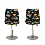 Cute Cartoon Taurus Pattern Print Bar Stool Covers