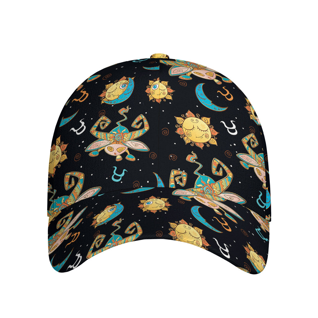 Cute Cartoon Taurus Pattern Print Baseball Cap