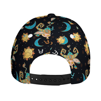 Cute Cartoon Taurus Pattern Print Baseball Cap
