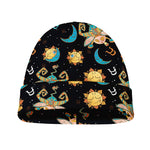 Cute Cartoon Taurus Pattern Print Beanie