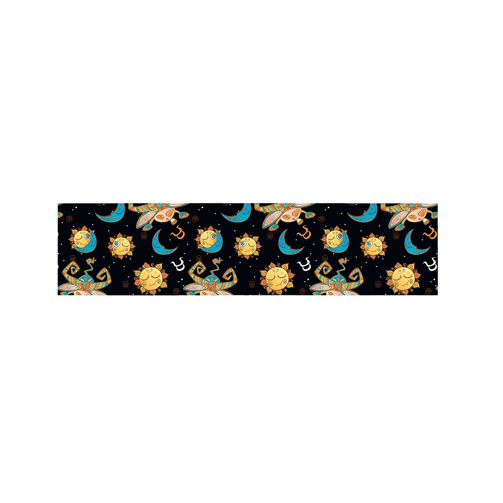 Cute Cartoon Taurus Pattern Print Bed Runner