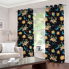 Cute Cartoon Taurus Pattern Print Blackout Grommet Curtains