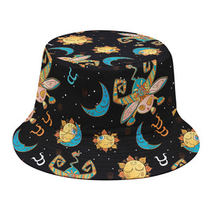 Cute Cartoon Taurus Pattern Print Bucket Hat