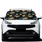 Cute Cartoon Taurus Pattern Print Car Windshield Snow Cover