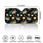 Cute Cartoon Taurus Pattern Print Car Windshield Sun Shade