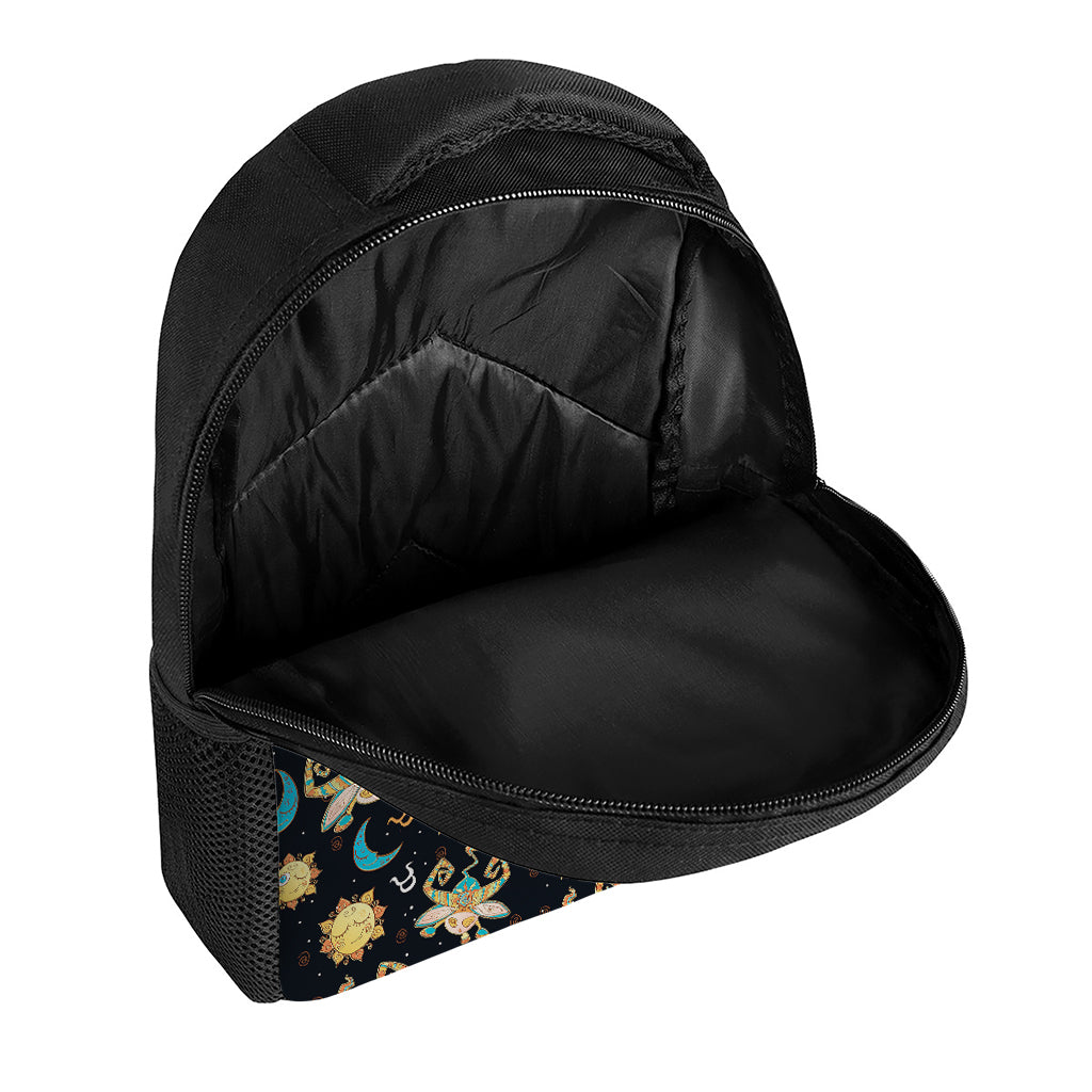 Cute Cartoon Taurus Pattern Print Casual Backpack