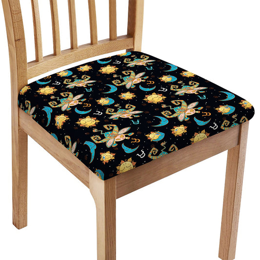 Cute Cartoon Taurus Pattern Print Chair Cushion Cover