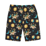 Cute Cartoon Taurus Pattern Print Cotton Shorts