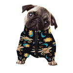 Cute Cartoon Taurus Pattern Print Dog Zip Up Jacket