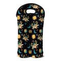 Cute Cartoon Taurus Pattern Print Double Neoprene Wine Tote