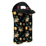 Cute Cartoon Taurus Pattern Print Double Neoprene Wine Tote