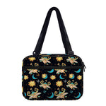 Cute Cartoon Taurus Pattern Print Double Strap Bible Bag