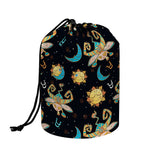 Cute Cartoon Taurus Pattern Print Drawstring Makeup Bag