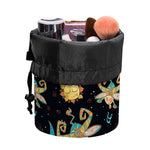 Cute Cartoon Taurus Pattern Print Drawstring Makeup Bag