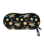 Cute Cartoon Taurus Pattern Print Glasses Case