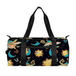 Cute Cartoon Taurus Pattern Print Gym Bag