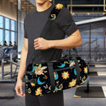 Cute Cartoon Taurus Pattern Print Gym Bag