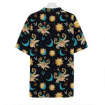 Cute Cartoon Taurus Pattern Print Hawaiian Shirt