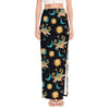 Cute Cartoon Taurus Pattern Print High Slit Maxi Skirt