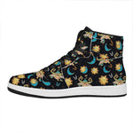 Cute Cartoon Taurus Pattern Print High Top Leather Sneakers