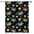 Cute Cartoon Taurus Pattern Print House Flag