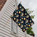 Cute Cartoon Taurus Pattern Print House Flag
