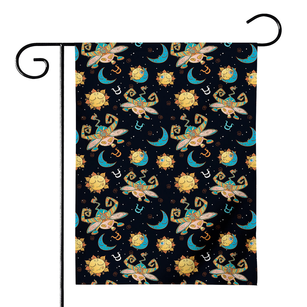 Cute Cartoon Taurus Pattern Print House Flag