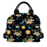 Cute Cartoon Taurus Pattern Print Insulated Lunch Bag
