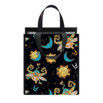 Cute Cartoon Taurus Pattern Print Insulated Lunch Tote