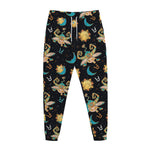 Cute Cartoon Taurus Pattern Print Jogger Pants